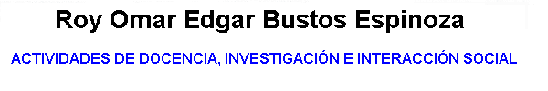Roy OMar Edgar Bustos Espinoza, Rayos Có,smicos